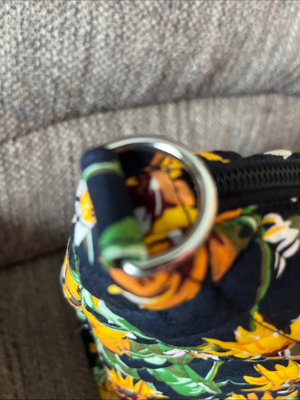 Vera Bradley Deluxe Travel Tote Sunflowers Quilted Tote Bag with trolley sleeve - Picture 14 of 16